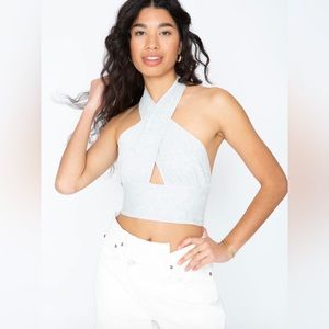 Callahan Mimi Halter- Heather Grey size small